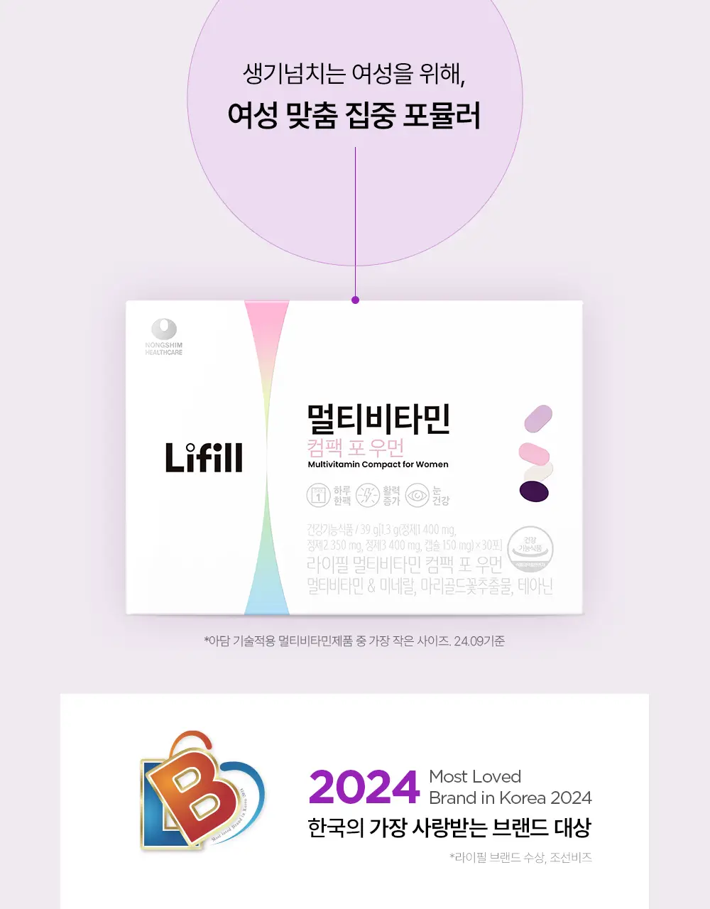 [NEW] 라이필 멀티비타민 컴팩 포 우먼 30포 (30일분) 상세페이지 2